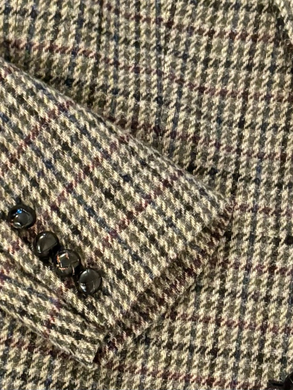 Ralph Lauren “Lauren” Brown Multi Houndstooth Wool Blazer Women’s Size 12 - Picture 3 of 6